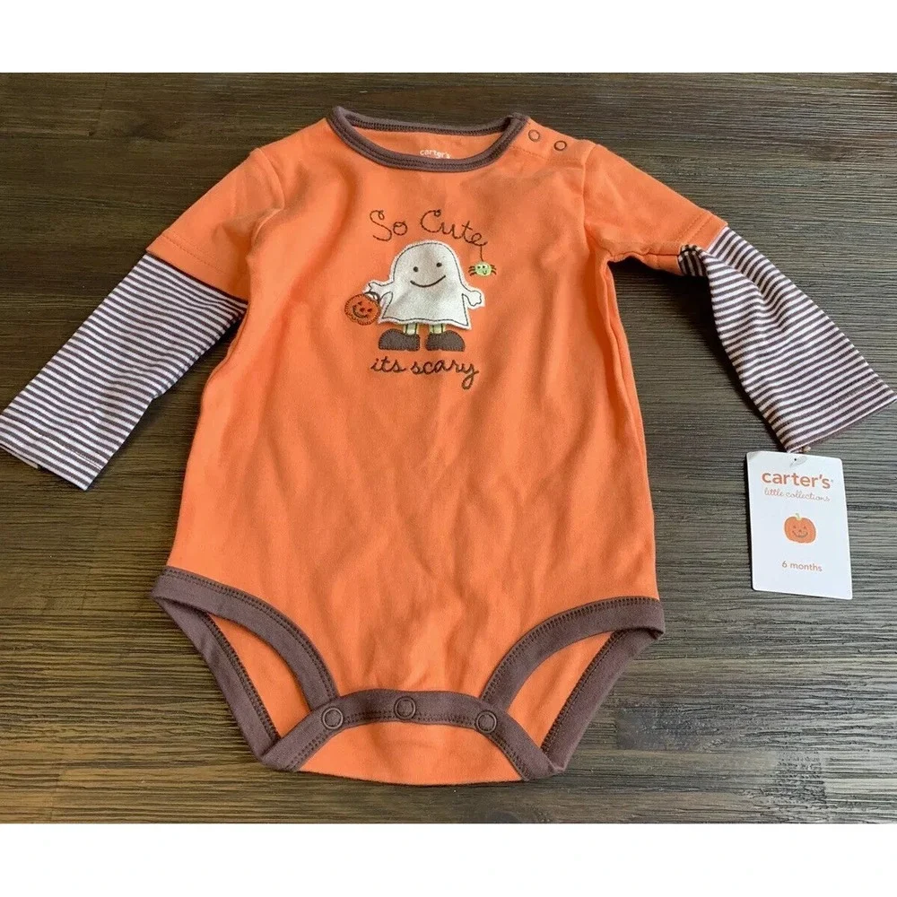 NEW Carter's Size 6 Months Halloween Body Suit So Cute It's Scary Ghost NWT
